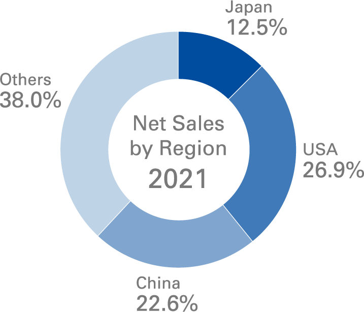 Net Sales by Region 2020