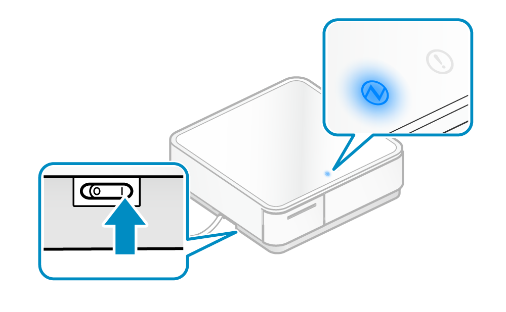 電源スイッチは左側面にあります。