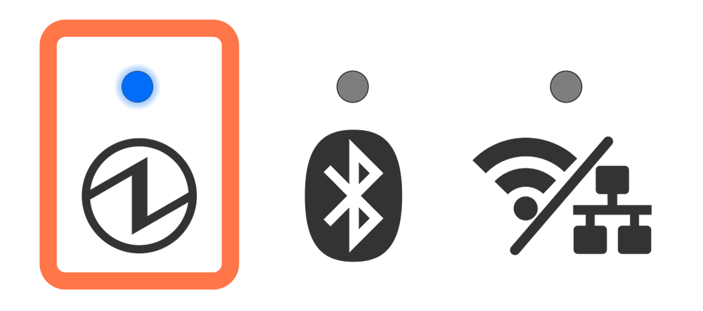 Power LED is lit, Error LED is not lit